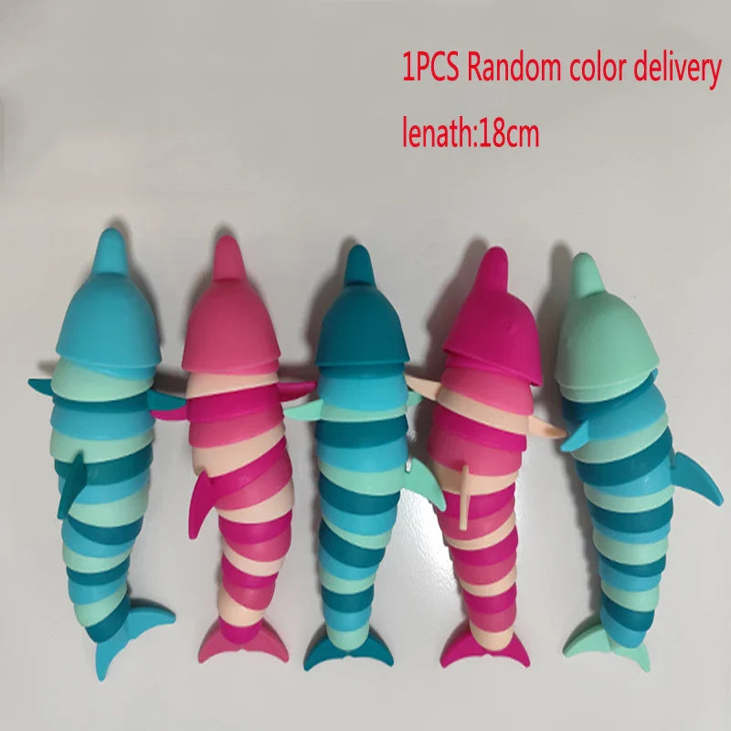 Colorful Slug Fidget Toy | Articulated 3D Sensory Toy for Stress Relief